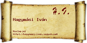 Hagymási Iván névjegykártya